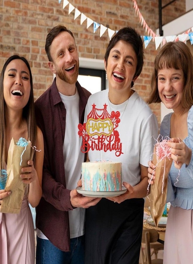 Confetti! Whimsical Circus Happy Birthday Cake Topper | Carnival Zoo Animals Birthday Cake Decor | Baby Shower & Kids Party Supplies - Image 5